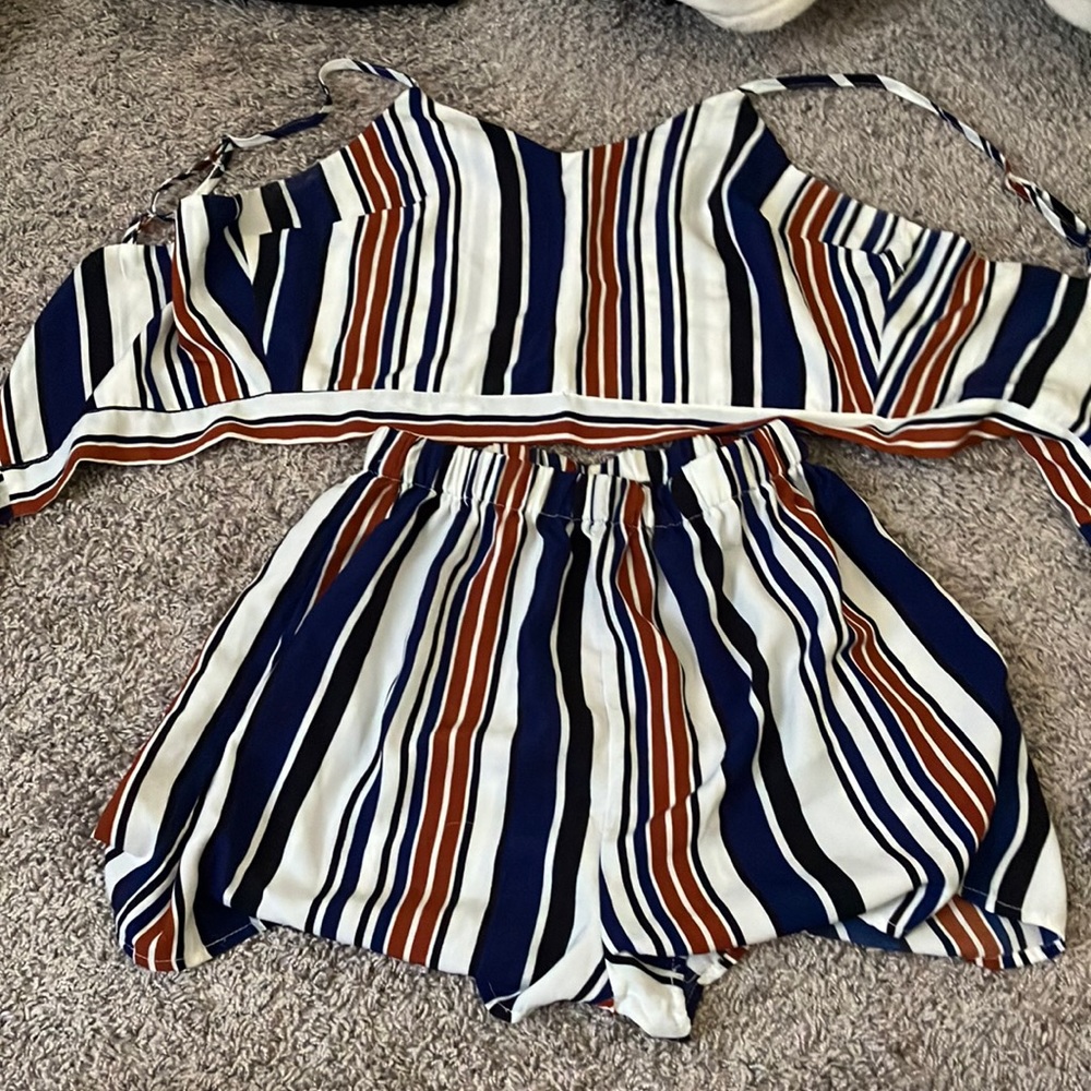 Matching set. Crop top and shorts. Size medium